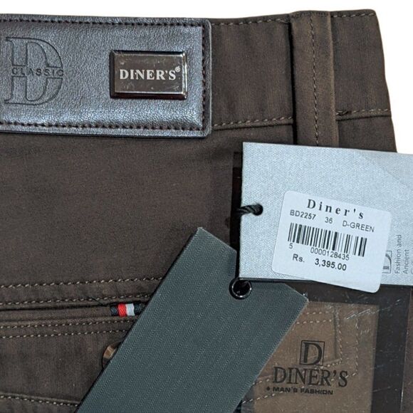 NWT Diner's Mans Fashion Brown Classic Fit Men's Chino Pants Size 36 - Picture 7 of 10